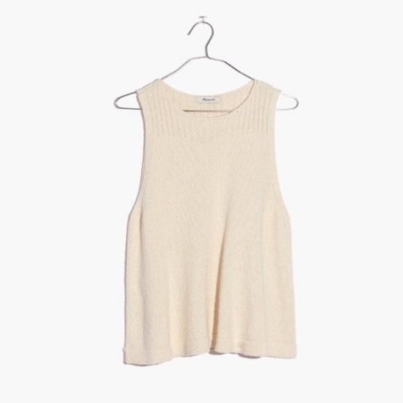 Madewell Tops - Madewell Sunsetter Sweater Cream Knit Tank Top